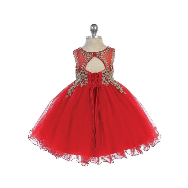baby red gown