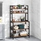 preview thumbnail 6 of 22, 5-Tier Kitchen Bakers Rack Utility Storage Shelf Microwave Oven Stand, Industrial Microwave Cart Kitchen Stand with Hutch