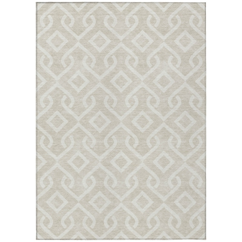 HomeRoots Geometric Transitional Rectangle Outdoor Rug