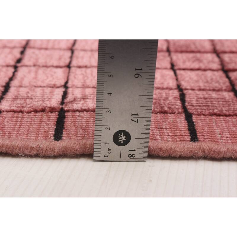 ECARPETGALLERY Hand Loomed Elysian Pink Viscose Rug - 6'9 x 9'6