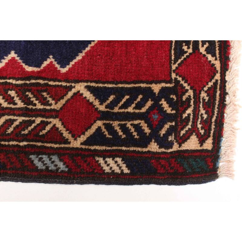 ECARPETGALLERY Hand-knotted Teimani Dark Navy Wool Rug - 2'9 x 4'3