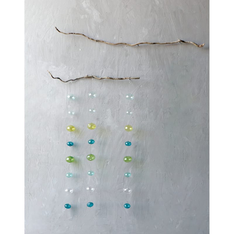 Hand Blown Bubble Glass Garland - Multicolor - 3.0"L x 3.0"W x 47.3"H