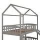 preview thumbnail 7 of 5, Concise & Unique Twin Size Loft Bed with Slide, House Bed with Solid Pine Legs and Durable Frame, Full-length Guardrail