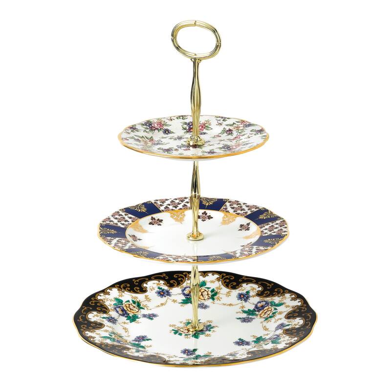 Royal Albert 100 Years Cake Stand Three-Tier (English Chintz, Regency & Duchess)