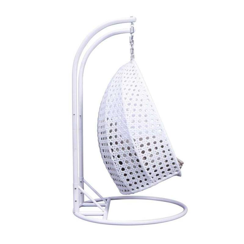 LeisureMod 2-Person Patio Hanging Egg Chair Cover in 600D Oxford Fabric with Waterproof PVC Lining Outdoor Swing Chair