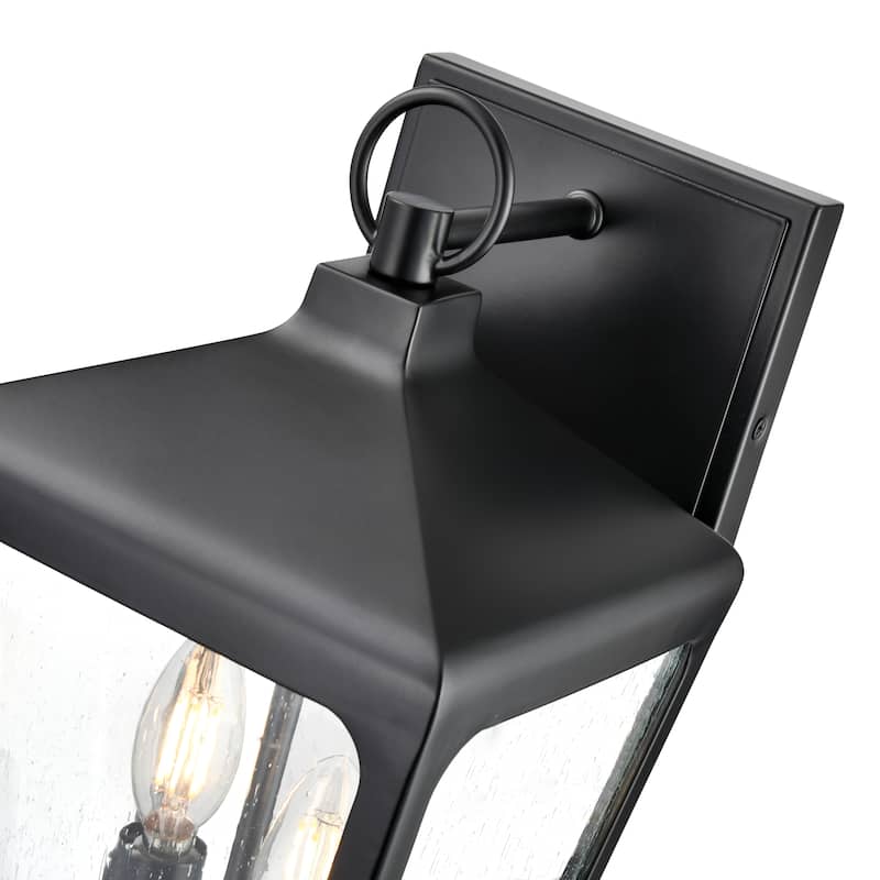 Millennium Lighting Brooks 2 Light Outdoor Wall Sconce in Powder Coat Black
