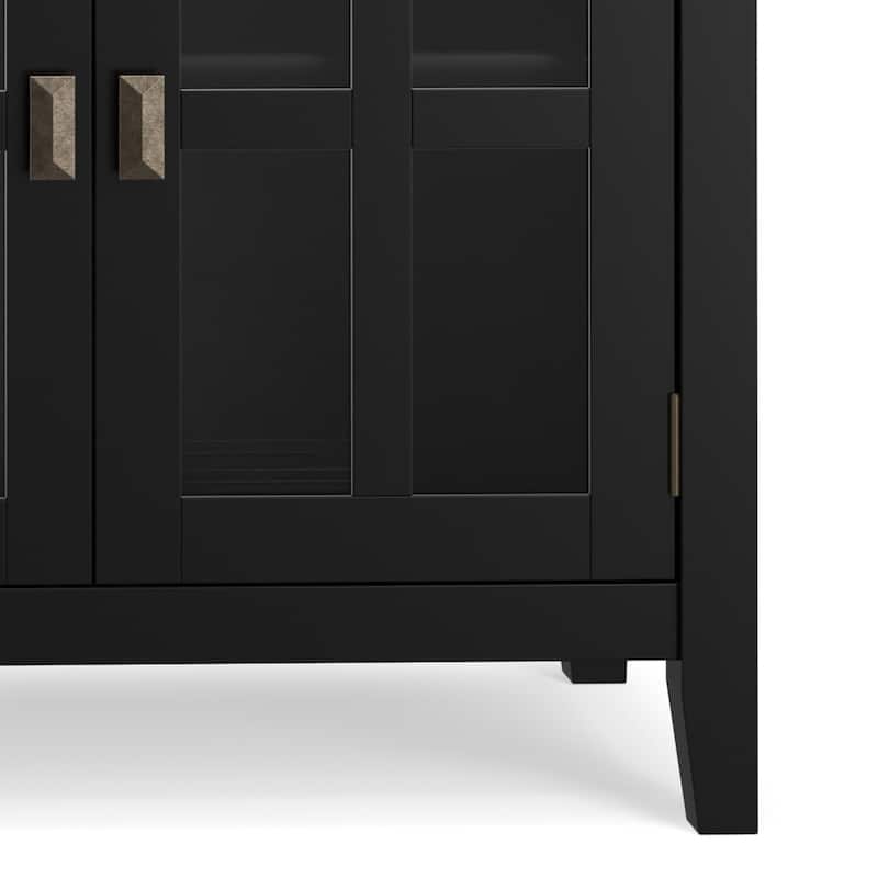 WYNDENHALL Stratford 60" Wide Solid Wood Transitional Large 4 Door Sideboard Buffet -  17"d x 60"w x 34"h