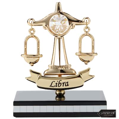 Matashi 24K Gold Plated Zodiac Astrological Sign Libra Figurine