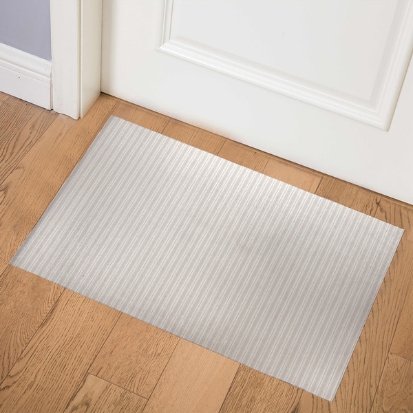 CLASSIC STRIPE BEIGE SMALL SCALE Kitchen Mat by Kavka Designs