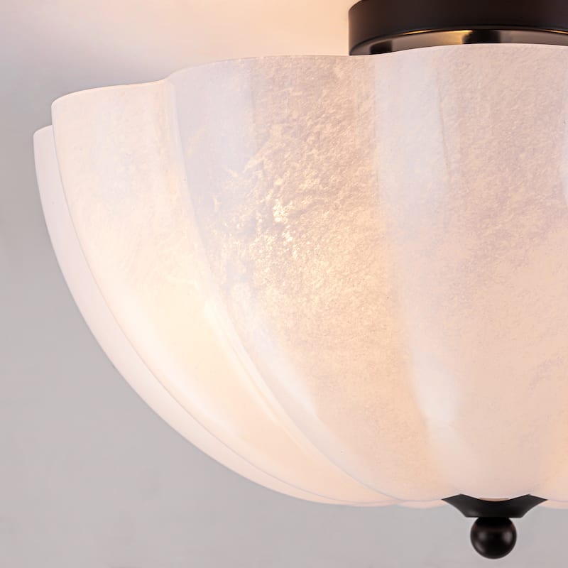 3 Light Glass Ceiling Light Fixture Gold Semi Flush Mount Ceiling Light Fixture