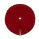 Glitzhome 48"D Knitted Acrylic Christmas Tree Skirt, Snowflake/Red - Red