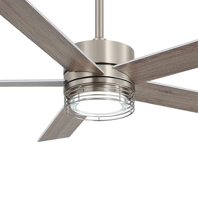 72/52-inch Reversible 8/5-Blade Dimmable LED Ceiling fan with Light and Remote