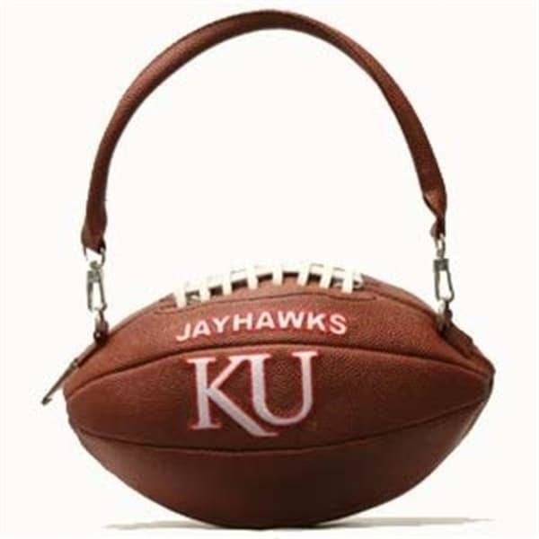 Kansas Jayhawks Ku Football Shaped Purse Convertible Handbag Kansas Jayhawks Ku Football Shaped Purse Convertible Handbag Cross Body