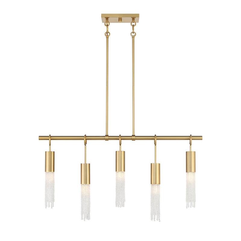 Savoy House 1-1365-5 Chelsea 5 Light 40" Wide Beaded Linear Chandelier