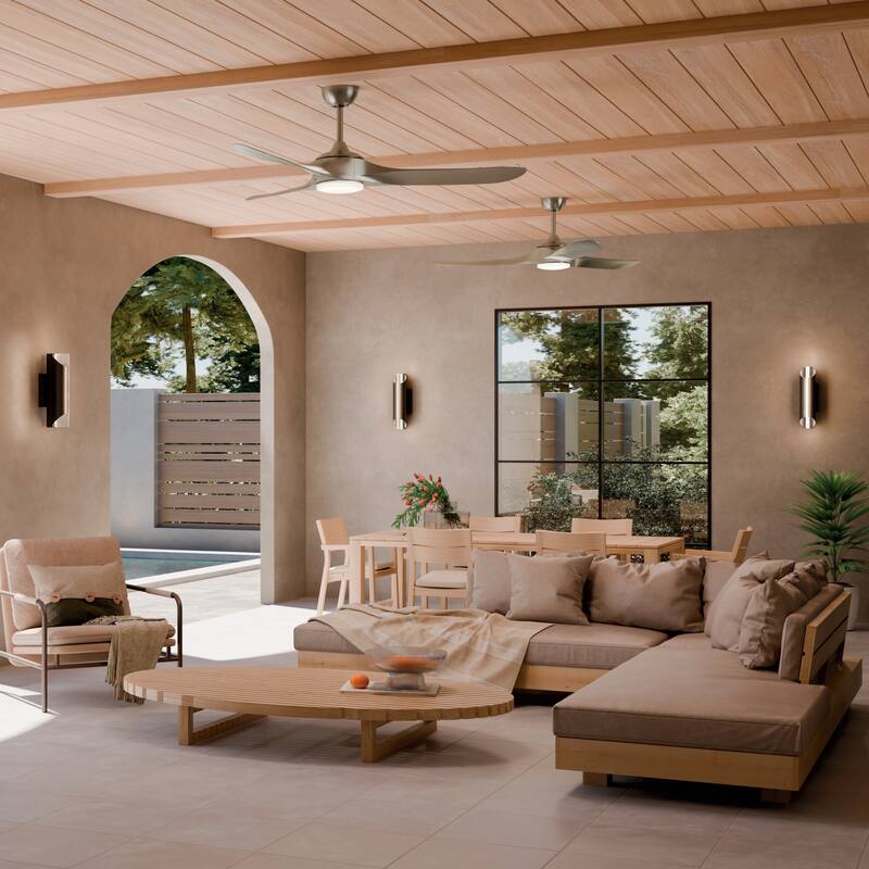 Kichler Lighting Mylo 60 Inch WeatherPlus Ceiling Fan with Satin Etch Cased Opal Glass