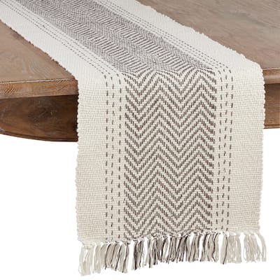 Table Runner With Kantha Stitch Design