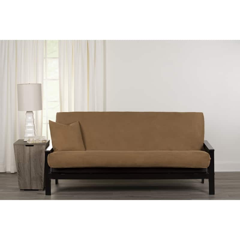 Longhorn Saddle Full Futon Cover - saddle brown