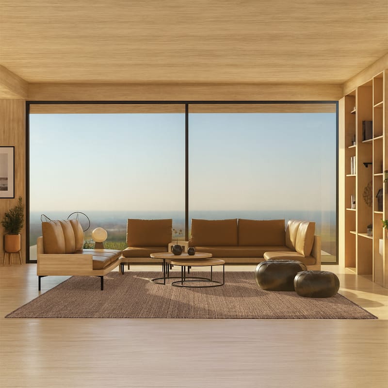 ECARPETGALLERY Hand-knotted Looma Brown Wool Rug - 8'9 x 11'3