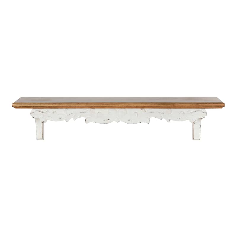 Kate and Laurel Abberly Wood Wall Shelf - 28x5x6.5