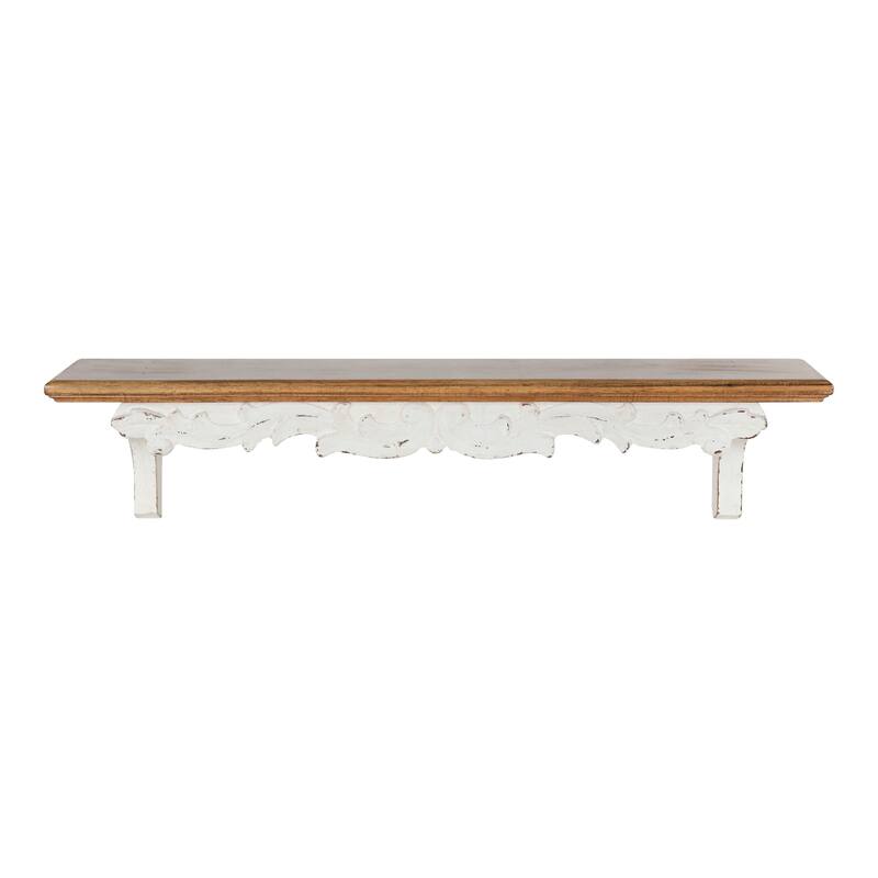 Kate and Laurel Abberly Wood Wall Shelf - 28x5x6.5