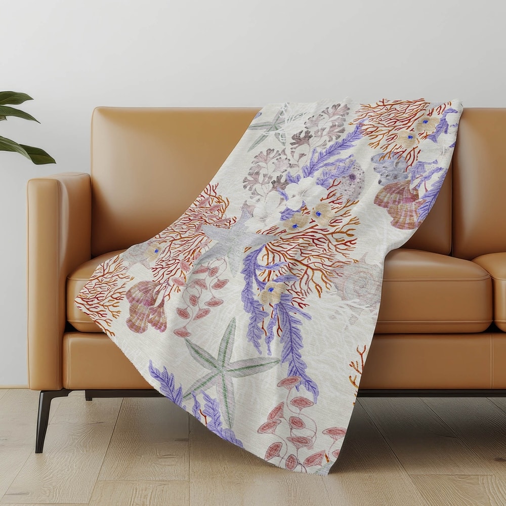 Premium Machine Washable ASB180 Coastel Coral Sherpa Throw Blanket