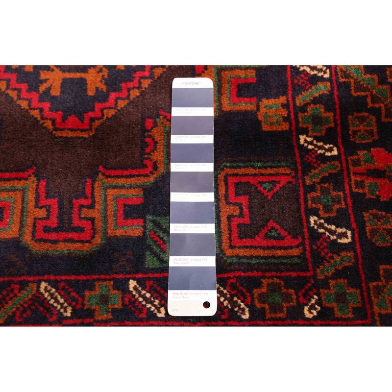 ECARPETGALLERY Hand-knotted Teimani Dark Navy Wool Rug - 3'8 x 6'4