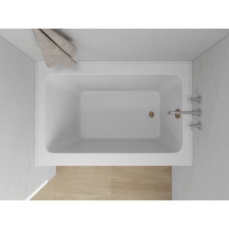 Vanity Art Alcove Soaking Acrylic Bathtub