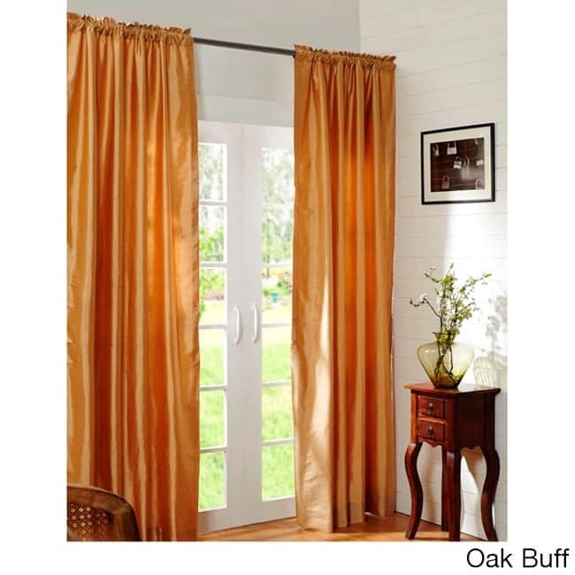 Dupioni Silk Rod Pocket 96-inch Curtain Panel - 42 x 96