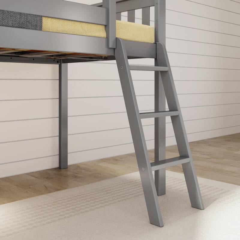 Max and Lily Classic Twin-Size Low Loft with Easy Slide