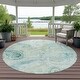 preview thumbnail 103 of 149, Machine Washable Indoor/ Outdoor Chic Paisley Chantille Rug Sage - 8' x 8'