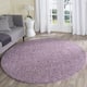 SAFAVIEH Laguna Shag Verdiana Solid Color 2-inch Thick Shag Rug - 6'7" Round - Purple