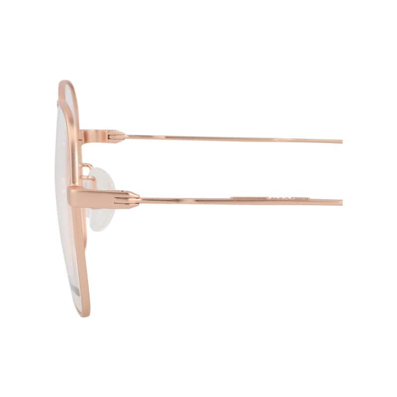McQ Alexander McQueen Square-Frame Metal Optical Frames, Transparent Lens, Matte Rose Gold Frame