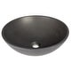 Eden Bath Black Honed Lava Stone Round Vessel Sink Bowl - Bed Bath ...