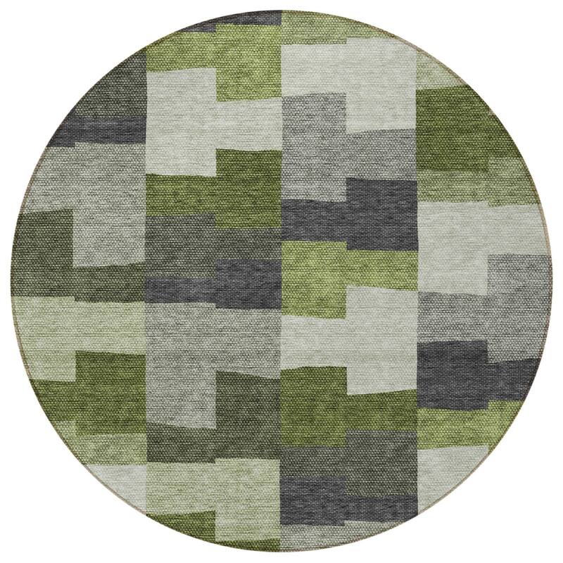 HomeRoots Geometric Transitional Rectangle Outdoor Rug
