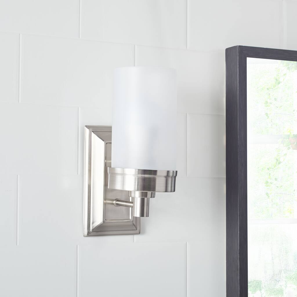 SAFAVIEH Lighting Hadewig Nickel Led Sconce - 4.3"x6"x9.5" - 4Wx6Dx10H