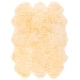 preview thumbnail 60 of 201, SAFAVIEH Handmade Natural Sheepskin Leanca 3.4-inch Thick Rug 5'5" x 7'7" - Champagne - Rectangle
