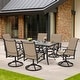 preview thumbnail 82 of 92, Versatile Outdoor Dining Sets w Swivel/Folding Chairs & Steel Slat Table and HDPE Dining Table Set for Gardens, Patios