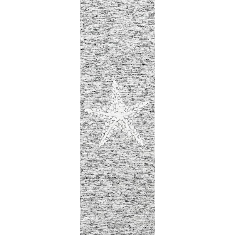 Nuloom Handmade Indoor/ Outdoor Contemporary Coastal Starfish Area Rug