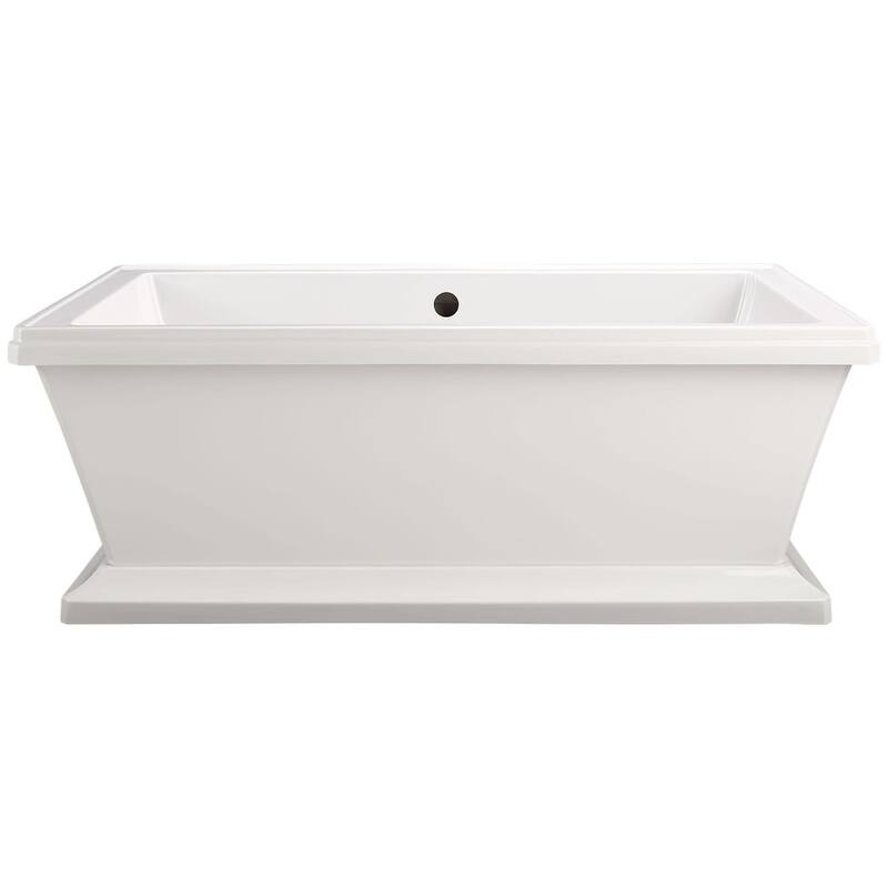 DXV Fitzgerald 66" Free Standing Acrylic Soaking Tub with Center Drain - Canvas White