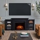 preview thumbnail 20 of 34, Tracey 84" TV Stand Electric Fireplace by Real Flame