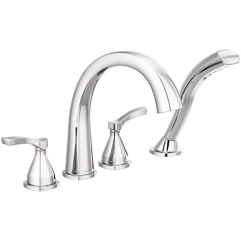 Delta Stryke Deck Mounted Roman Tub Filler with Built-In Diverter -