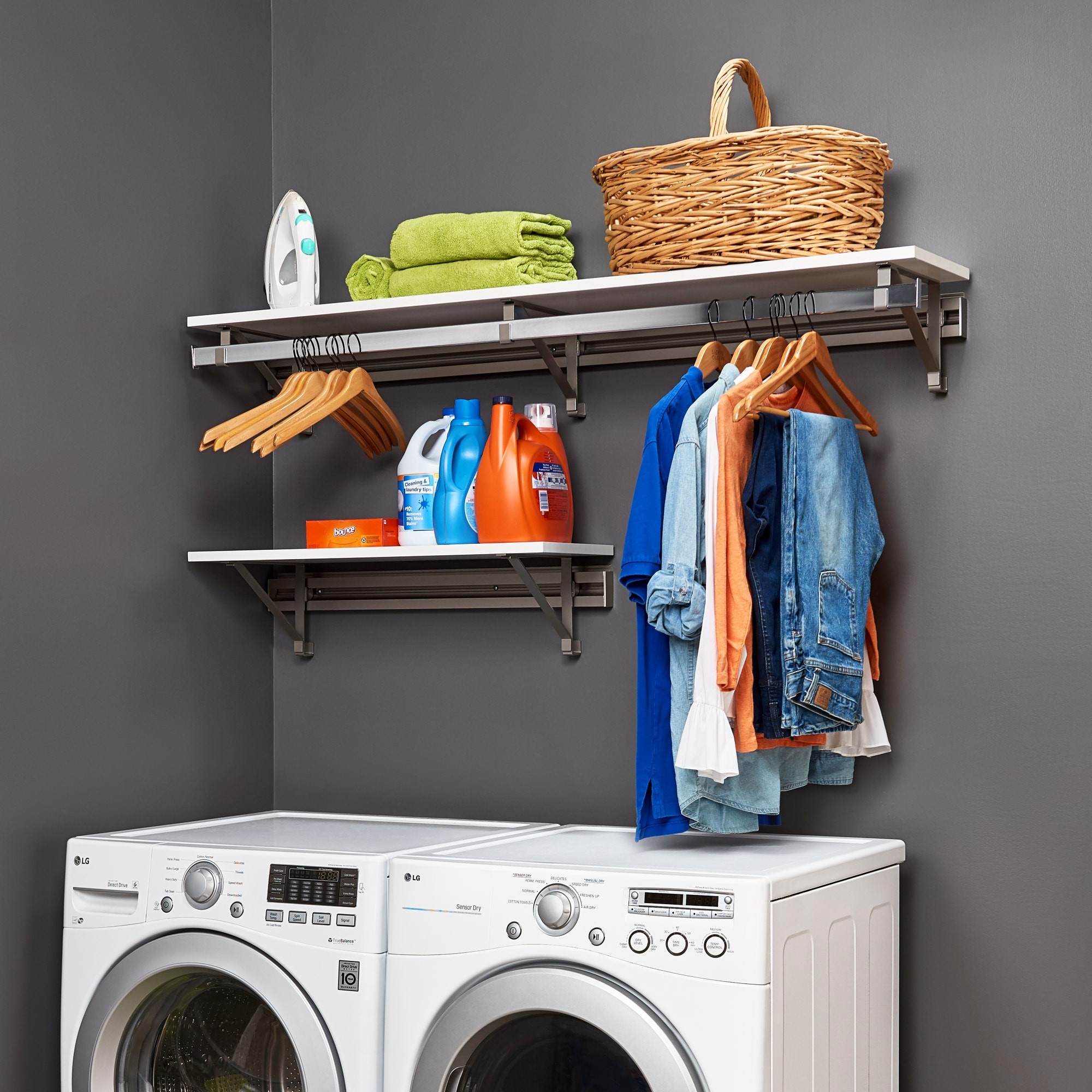 Laundry room hanging cheap rod