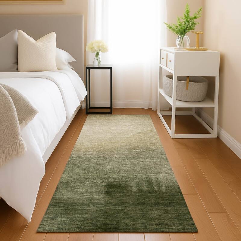 Machine Washable Indoor/ Outdoor Modern Dawn Chantille Rug