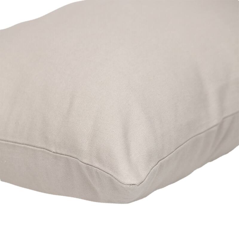 Rectangular Cotton Throw Pillow - 18" - Natural Beige