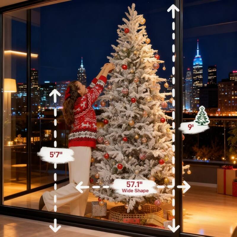 9 ft Artificial Christmas Tree with Realistic Branches - Green