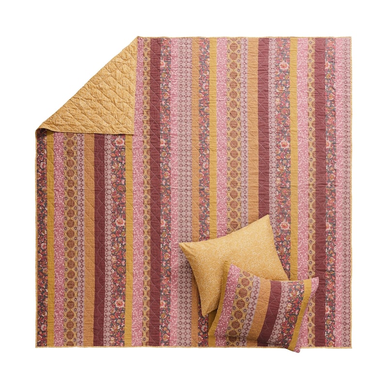 Greenland Home Fashions Marigold Vintage Boho Quilt Set