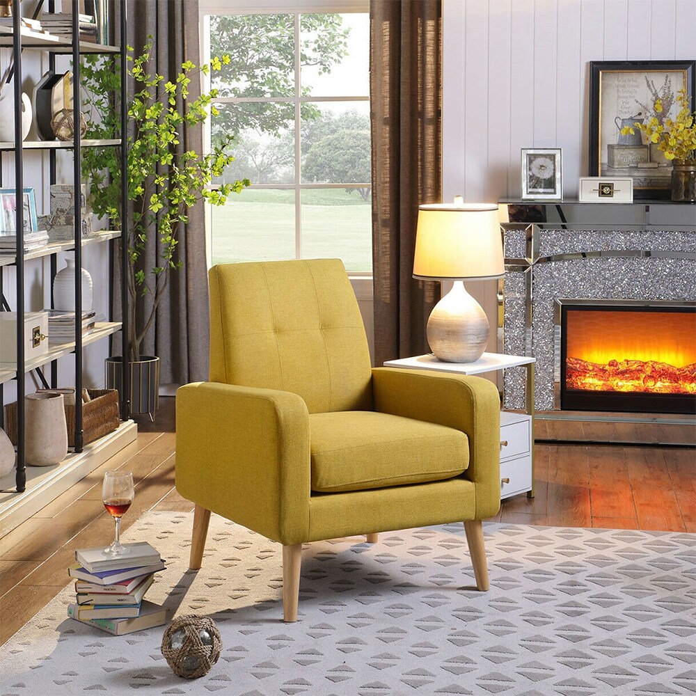 Comfy best sale yellow chair