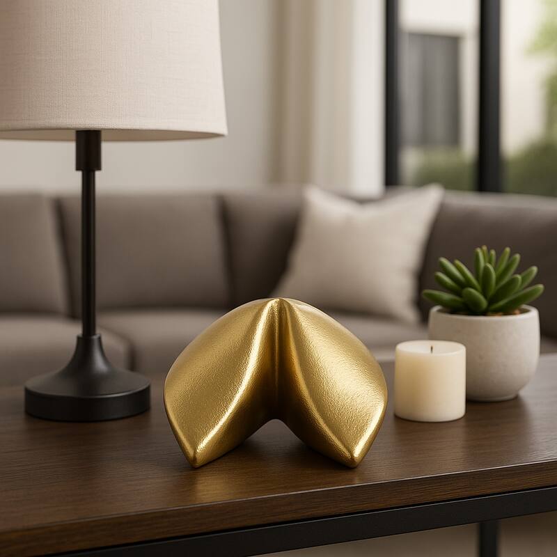 Aluminum Figurine Modern Design Decorative Accent - Gold - 5.0"