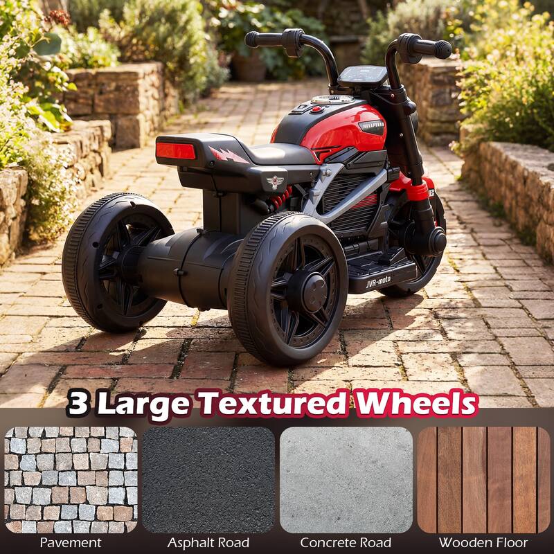 Gymax 6V Kids Motorcycle w/Song Story LED Headlights Accelerator