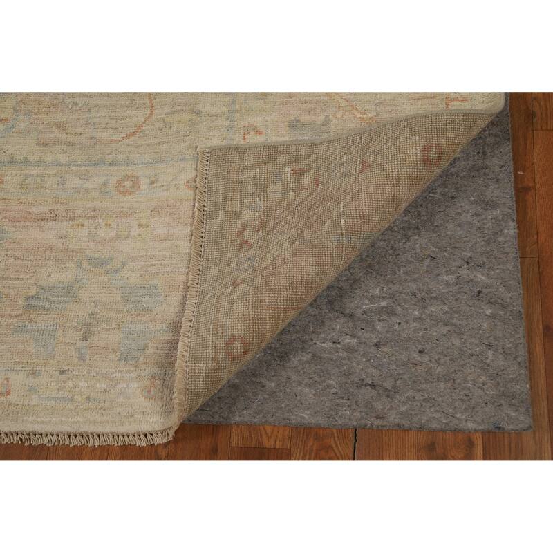 Oushak Turkish Area Rug Vegetable Dye Hand-Knotted Wool Carpet - 6'11"x 9'7"